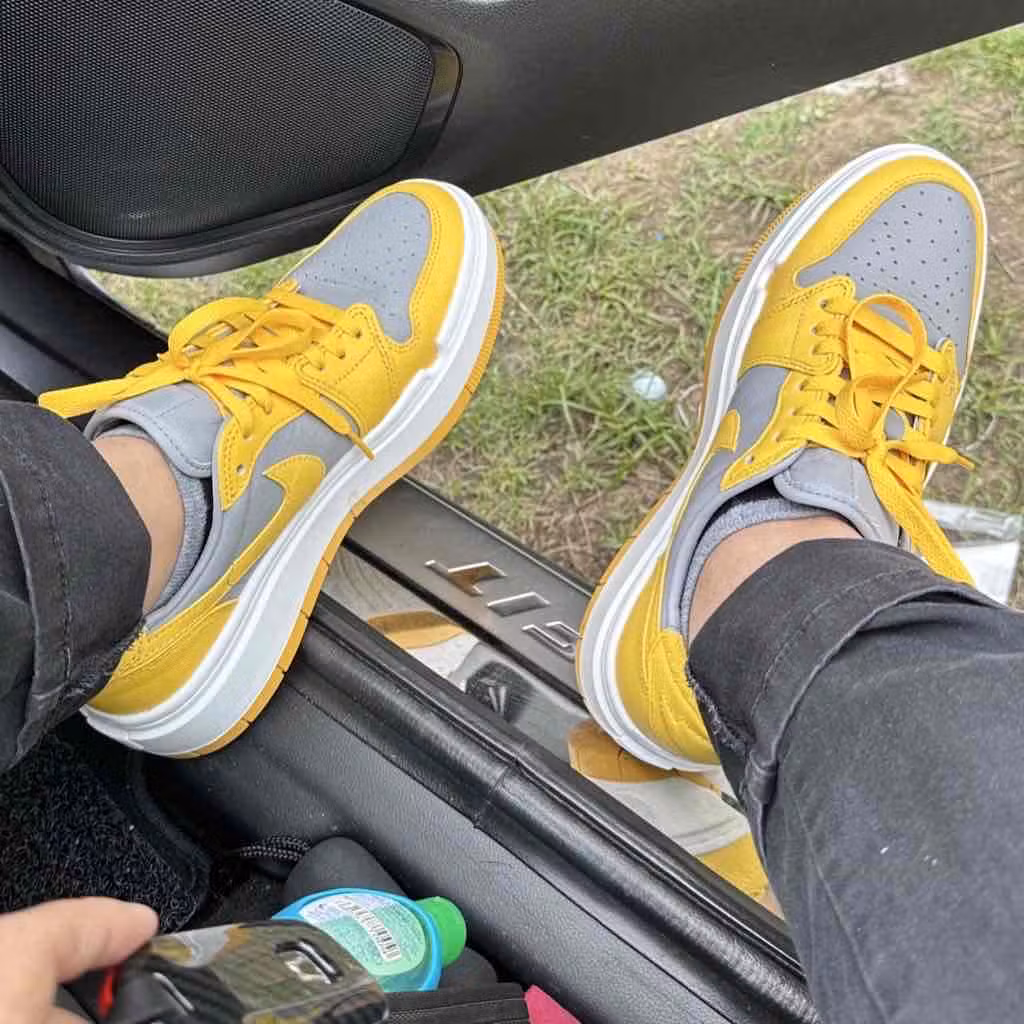 (Women) Air Jordan 1 Elevate Low 'Cement Grey Varsity Maize' DH7004-017 (Women) Air Jordan 1 Elevate Low 'Cement Grey Varsity Maize' DH7004-017